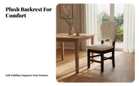 Cream aesthetic Upholstered rearrest Stool Modern Minimalist Design Dining Chair Fully Assembled Seating Furniture Easy to Assemble for Homeowners, Restaurant Owners, Interior Designers, Hotel, Living Room