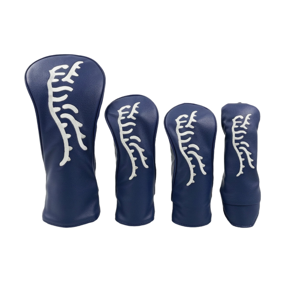 4 Pieces Leather-Like Golf Club Headcovers Sturdy Driver Headcovers Thick Headcover Set Soft for Travel
