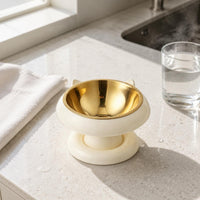 Stainless Steel Feline Feeder Anti-Tip Raised Feline Bowl Non-Slip