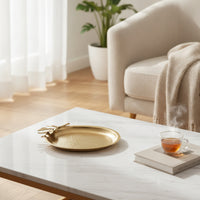Copper Tray with Handle Decorative Tray with Handle Easy to Clean for Coffee Table, Vanity