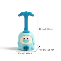 Press-to-Launch Balloon Powered Car with Pump Hands-on Balloon Powered Car Rounded Manual for Children, Toddlers, Indoor Games, Playroom