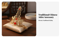 Traditional Chinese Attire Hair Accessory Set Elegant Design Traditional Chinese Attire Hairpin Set Crane Hair Crown Versatile