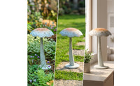 Metal Mushroom Sculpture Freestanding Mushroom Garden Ornament Weatherproof for Gardeners, Homeowners