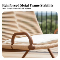 3 Pieces Chinese design 3-Piece Woven Armchair Set Weather-Resistant Outdoor Furniture Thick Cushions Patio Furnishing Ergonomic rearrest for duo, Apartment Dwellers, Homeowners, Balcony, Courtyard, Garden, rearyard