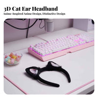 Cat Ear Headband Cute Design Faux Cat Ears Headband Furry Creature Ears Cute Design Cosplay Hair Hoop Soft & Comfortable