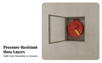 Brass Nozzle Fire Hose Reel High Pressure Resistant Fire Hose Reel Set Leak-Proof Design Firefighting Tool for Homeowners, Building Managers, Property Owners, Residential Buildings, Warehouses, Shopping Malls, Parking Garages