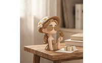 Girl Bust Statue Modern Girl Bust Figurine Desktop Ornament Elegant Resin Statue Chic for Collectors, Desk, Office