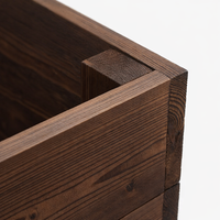Rectangular Wooden Planter Box for Balcony Garden, Outdoor for Flowers and Long Flower for Gardeners, Hanging Pot