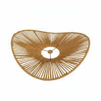 Retro Design Straw Hat Light Shade Natural Material Woven Hanging Lampshade Rustic Aesthetic Wabi-Sabi Aesthetic Lampshade Easy Installation for Homestay Owners, DIY Enthusiasts, Tea Room, Restaurant, Bar Counter, Cafe