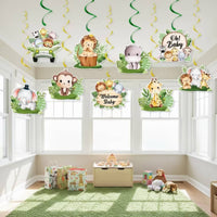 Hanging Spiral Decorations with Single Swirls DIY for Nursery, Baby