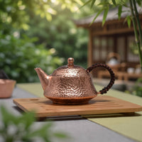 Copper Teapot Vintage Hammered Teapot Gas Teaware for Tabletop