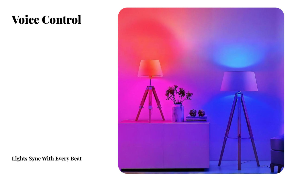 10W E27 Bulb Music Sync WiFi Smart Bulb WiFi Voice-Alternating Current Tivated Light 16 Million Hues No Hub Required for Parents