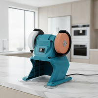 Compact Benchtop Grinder Stable Bench Grinder with Wrench Portable Sharpening Machine Non-Slip for DIYers, Hobbyists, Home Workshop, Garage