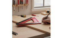 Woodworking Triangle Ruler Imperial Triangle Ruler with Base Carpenter Square Metric Layout Tool Wear-Resistant for Woodworkers
