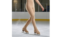 High Waistband Figure Skating Tights Opaque Fleece-Lined Skating Tights Reinforced Seams Sportswear Plain Finish for Children