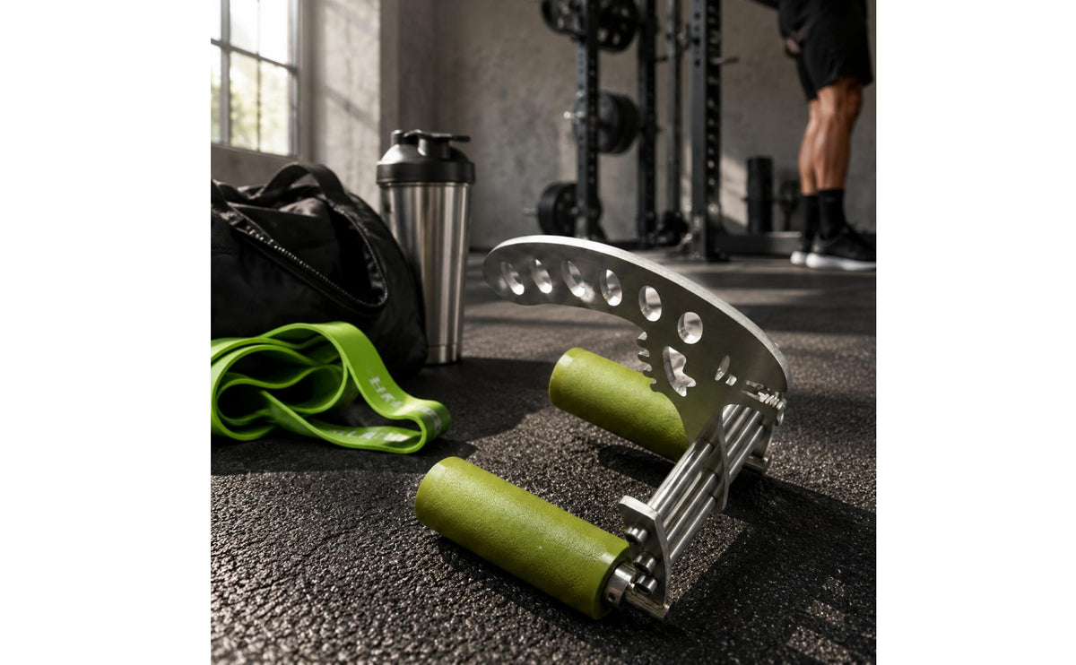 Bar Handle Double Hand Training Wrist Forearm Curl Attachment High Load Capacity Gym Cable Attachment for Home Workout