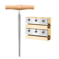 2 Pieces Peg Shaper Tapered Violin Peg Reamer Shaper with Wooden Handle Precision Lutherie Tool Manual for Luthiers