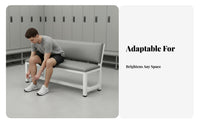 With supportrest Lowspine Upholstered Bench Soft Padding Waiting Area Seat Multi-Purpose Seating Furniture long-lasting Construction for Business Owners, Office Managers, Lobby, Salon, Entryway, Bedroom