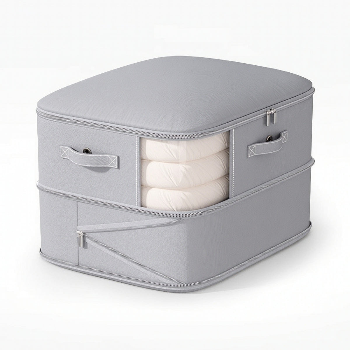 Quilt Storage Bag Breathable Comforter Storage Bag Organizer Dustproof Stackable for Closet, Moving