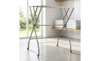 Foldable Clothes Drying Rack Folding Drying Rack with Wheels Portable Compact for Apartment