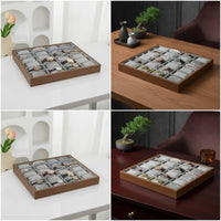Tabletop 24-Slot Watch Tray Soft Watch Organizer Tray with Velvet Lining Safeguarding Sturdy for Dresser