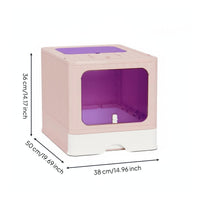 Stainless Steel Pet Waste Container Easy Clean Foldable Cat Waste Container Anti Leak Pet Toilet