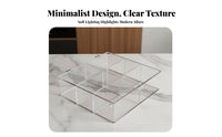 Desktop Display Cabinet Particle Proof Clear Figure Showcase Clear Figure Storage Case Large Capacity Stackable Collectible Box