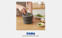 Stone grinding bowl and pestle, manual garlic crusher, home medicine grinding tool, multiple size options