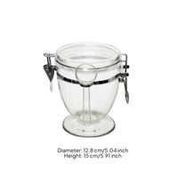 Countertop Canister with Clamp Lid Sealed Clamp-Lid Jar Transparent Clear Canister Round for Kitchen