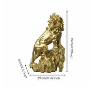 Resin Lion Figurine Ornamental Ornament Collectible