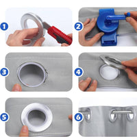 Curtain Fastener Punching Tool with Rings Handheld Grommet Tool Kit Easy to Use Rings for Crafters