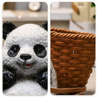 Pandas Pen Holder Decorative Pandas Desk Organizer Compact Ornament for Office Workers