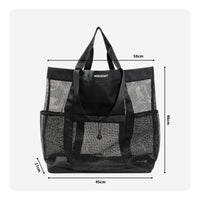 Reinforced Mesh Tote Bag Breathable Mesh Beach Bag Portable Lightweight for Pool