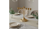 7 Arm Candelabra Electroplated Finish 7 Head Candle Holder European Style Table Centerpiece Candelabra for Wedding, Party, Mantelpiece