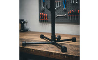 Adjustable Height Bike Repair Stand Heavy-Duty Bike Stand with Hooks Rust-Resistant Space-Saving for Garage