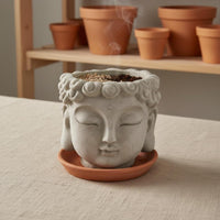 Breathable Desktop Plant Pot With Drainage Hole Indoor Decorative Planter Ideal Gift Small Succulent Pot High-Temperature Fired for Office Workers, Windowsill