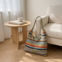 Lightweight Straw Tote with Tassel Casual Beach Tote with Tassel Soft Handbag Comfortable for Women