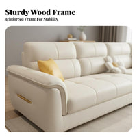 L-Shaped Chaise Sofa pet-resistant fabric Resistant L-Shaped Chaise Sectional Nordic design Living Room Furniture for Families, Small Spaces, Home, Lounge Area