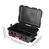 Heavy-Duty Hard Case with Wheels Rugged Rolling Hard Case Sturdy Portable for Field Work