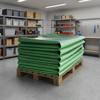 10 Pack Green Debris Sacks 110cm Garden Waste Bags for Construction and Moving, Composite Woven Bags for Sand and Gravel Waste