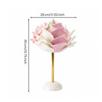 Floral Rose Table Lamp Corded Flower Table Lamp Elegant Warm for Bedside