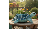 Turtle Planter Resin Turtle-Shaped Planter Outdoor Ornament for Garden, Patio