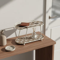 Cosmetic Display Rack Space Saving Vanity Countertop Organizer Versatile Skincare Storage Shelf for Bedroom