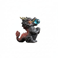Dragon Figurine with Orb Tabletop Ceramic Dragon Decor for Bookshelf