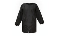 Knee-Length Barber Jacket with Zipper Closure Zippered Barber Smock Hair Repellent Salon Coat Lightweight for Barbershops
