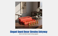 Feng Shui Brass Gourd, Bagua Wealth Decor, Chinese Entryway Accent