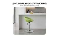 Modern Design Adjustable Swivel Stool With Footrest Adjustable Swivel Seat Ergonomic Backrest Bar Chair Stable Base for Receptionists, Business Owners, Homeowners, Reception Desk, Cafe, Counter, Kitchen