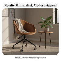 Minimalist Look rotating Rolling Chair Modern and type Rolling Task Chair Padded Seat Office Furniture Ergonomic Design for Students, Adults, Women, Study Room, Bedroom