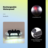 USB rechargeable waterproof tail light