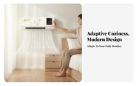 Portable Cooling and Heating Fan Space-Saving Electric Heater and Chiller Timer Function Installation Electric Heater for Renters, Bedroom, Office